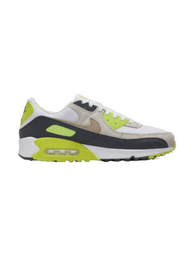 Air Max 90 Low Top Sneakers Grey Green - NIKE - BALAAN 1