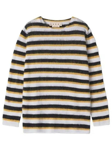 Striped Pullover Knit White Limestone - MARNI - BALAAN 1