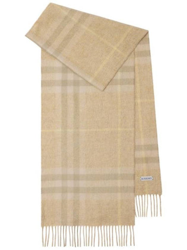 Check Cashmere Scarf Beige - BURBERRY - BALAAN 1