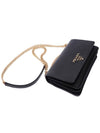 Saffiano Pocono Chain Shoulder Bag Black Gold - PRADA - BALAAN 6