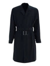 Cotton Blend Over Single Coat Navy - PRADA - BALAAN 2