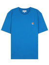 Fox Head Patch Classic Short Sleeve T-Shirt Enamel Blue - MAISON KITSUNE - BALAAN 2