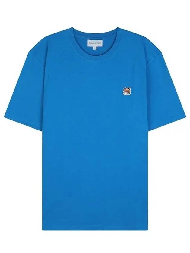 Fox Head Patch Classic Short Sleeve T-Shirt Enamel Blue - MAISON KITSUNE - BALAAN 2