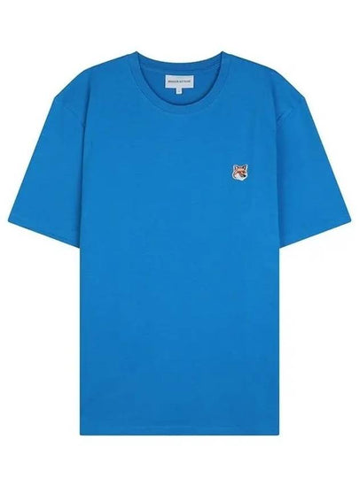 Fox Head Patch Classic Short Sleeve T-Shirt Enamel Blue - MAISON KITSUNE - BALAAN 2