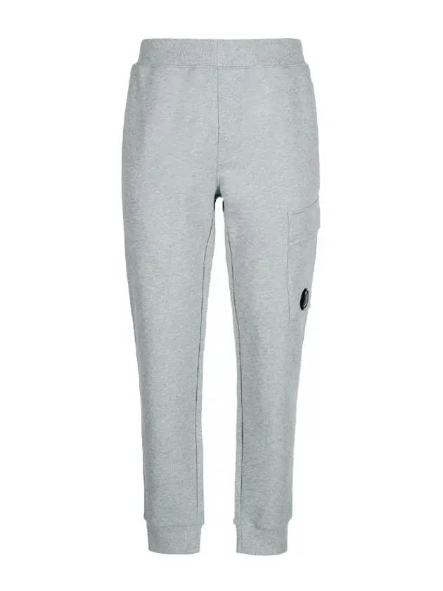 Men's Diagonal Raised Fleece Track Pants Grey Melange - CP COMPANY - BALAAN 2