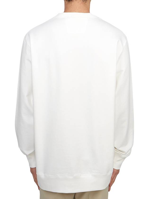 Metropolis Series Stretch Fleece Logo Sweatshirt White - CP COMPANY - BALAAN 5