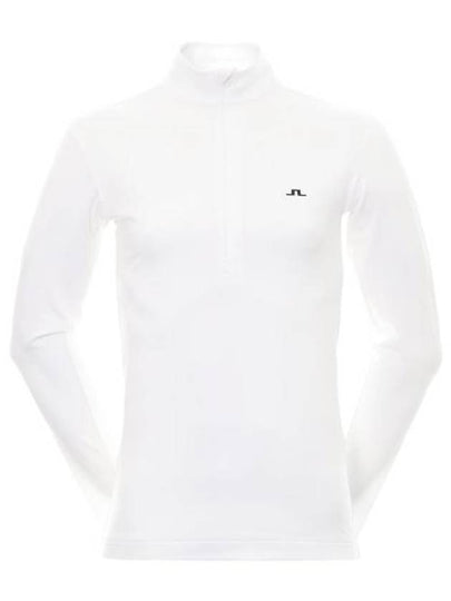 Luke Half Zip Up Mid Long Sleeve T-Shirt White - J.LINDEBERG - BALAAN 2