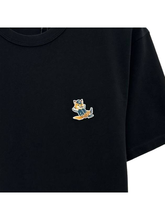 Dressed Fox Patch Classic Short Sleeve T-Shirt Black - MAISON KITSUNE - BALAAN 5