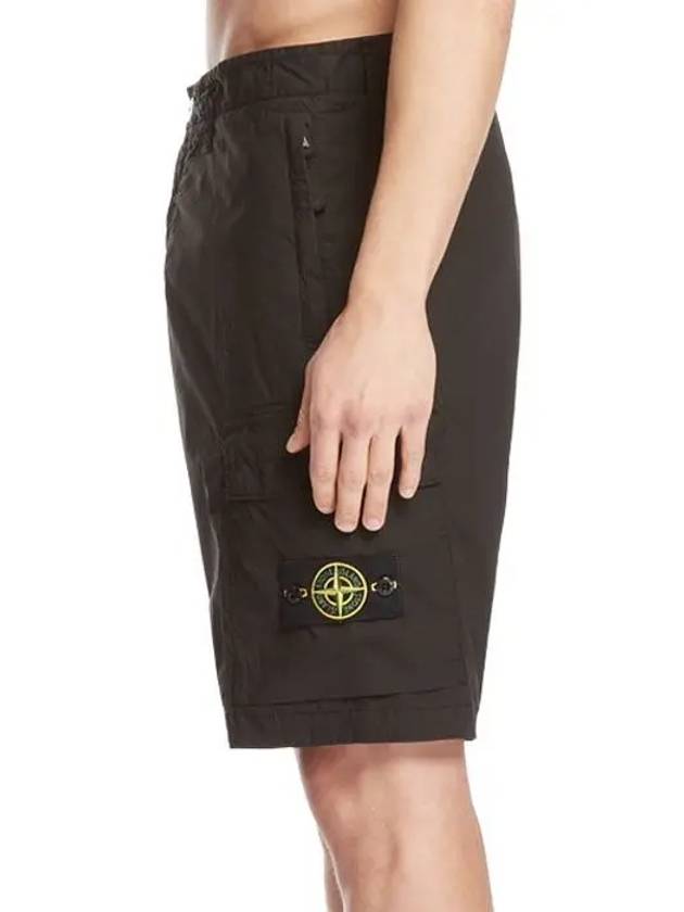 Light Stretch Cotton Bermuda Shorts Black - STONE ISLAND - BALAAN 4