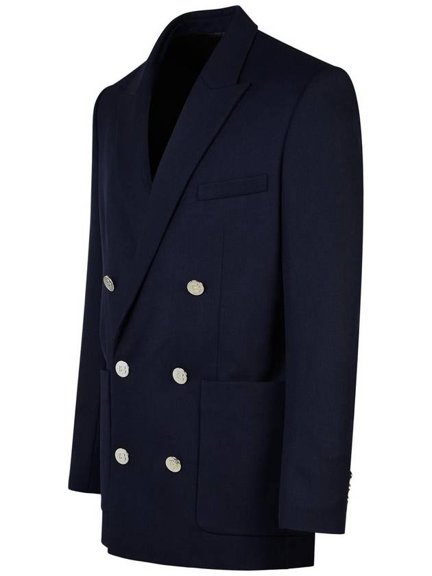 navy blue wool blazer - BALMAIN - BALAAN 3