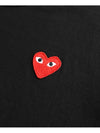 Red Heart Wappen Long-Sleeve T-Shirt Black  P1 T118 1 - COMME DES GARCONS - BALAAN 5