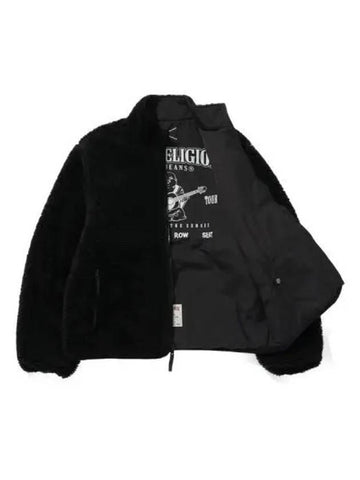 True Religion O G Logo Reversible Fleece Jacket Black - TRUE RELIGION - BALAAN 1