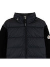 Men s padded logo patch wool zip up hooded cardigan 9B00032 M1131 999 - MONCLER - BALAAN 2