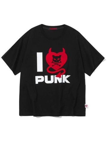 FLOCKING DEVIL HEART T SHIRT BLACK - KEEMHII - BALAAN 1