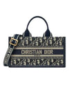 East West Oblique Embroidery Strap Book Tote Bag Blue - DIOR - BALAAN 2