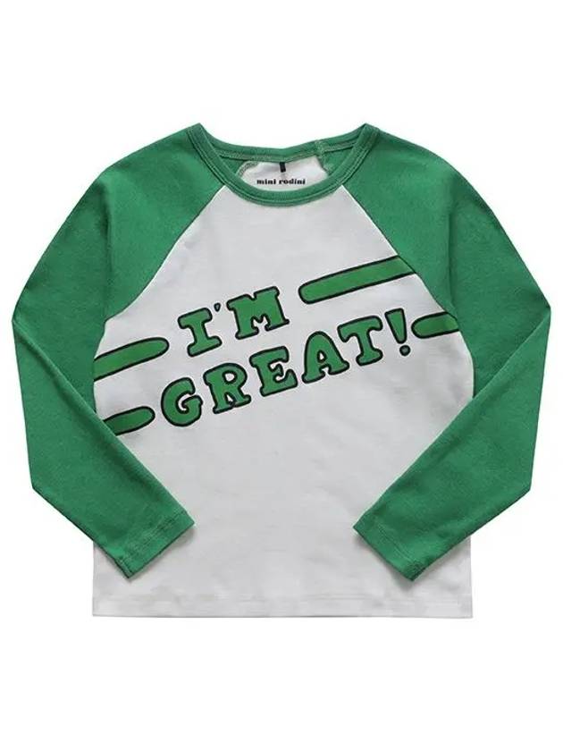 2272014575 I am great sp raglan ls tee junior long sleeve - MINI RODINI - BALAAN 2