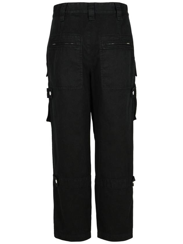 Isabel Marant Étoile Jannick' Black Cotton Pants - ISABEL MARANT ETOILE - BALAAN 3