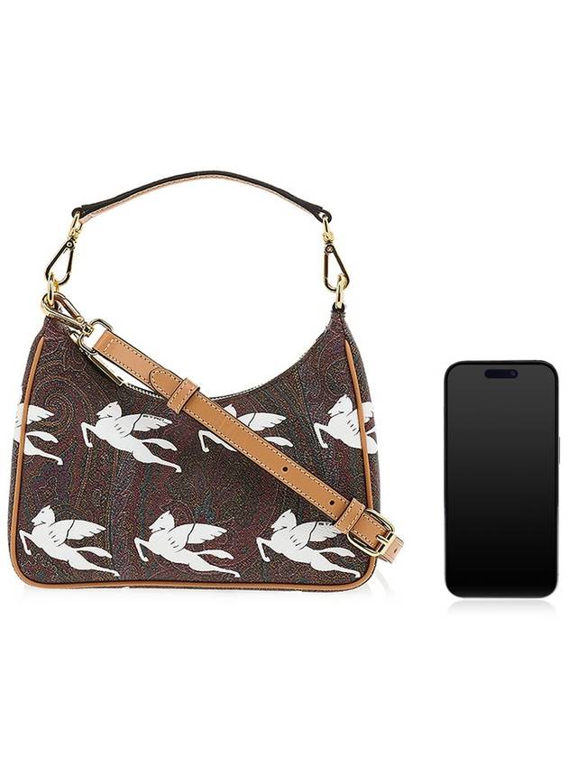 Stampa Pegasus Shoulder Bag Brown White - ETRO - BALAAN 7