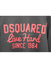 Men's Live Hard Logo Short Sleeve TShirt Black S71GD0131 - DSQUARED2 - BALAAN 7