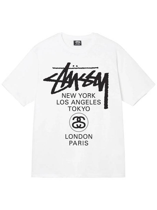 World Tour Short Sleeve T-Shirt White - STUSSY - BALAAN 2