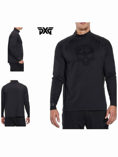 Golf Wear Darkness Skull Mock Neck Long Sleeve T-shirt - PXG - BALAAN 1