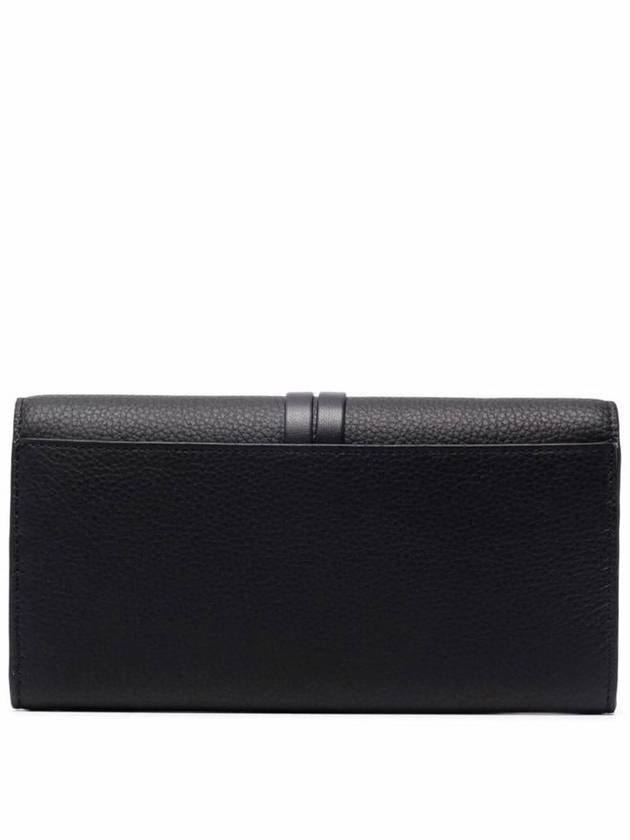 Alphabet Charm Leather Flap Long Wallet Black - CHLOE - BALAAN 3