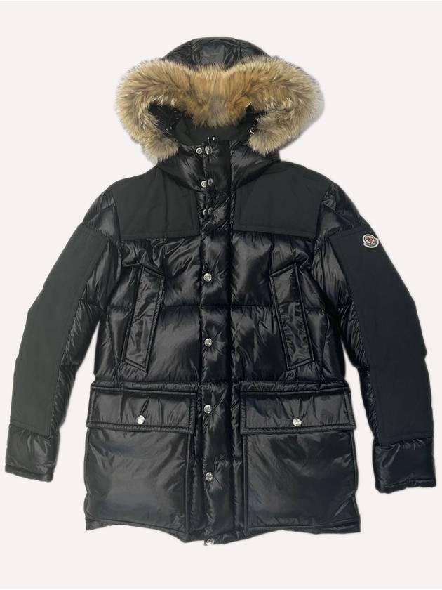 Men's Frey Fur Hood Padded Black - MONCLER - BALAAN 2