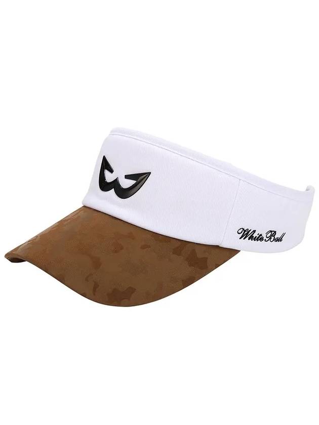 Golf Wear Camo Golf Sun Cap WB21SUMC04BE Beige - WHITEBALL - BALAAN 1