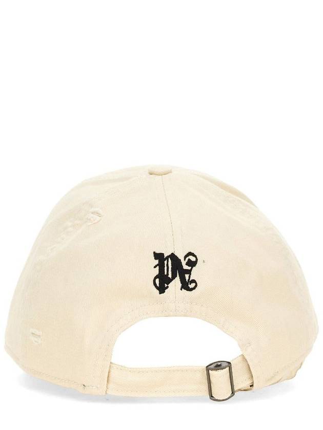 Logo Ball Cap Ivory - PALM ANGELS - BALAAN 4