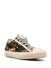 Leopard Print Lace-Up Low-Top Sneakers Brown - GOLDEN GOOSE - BALAAN 3