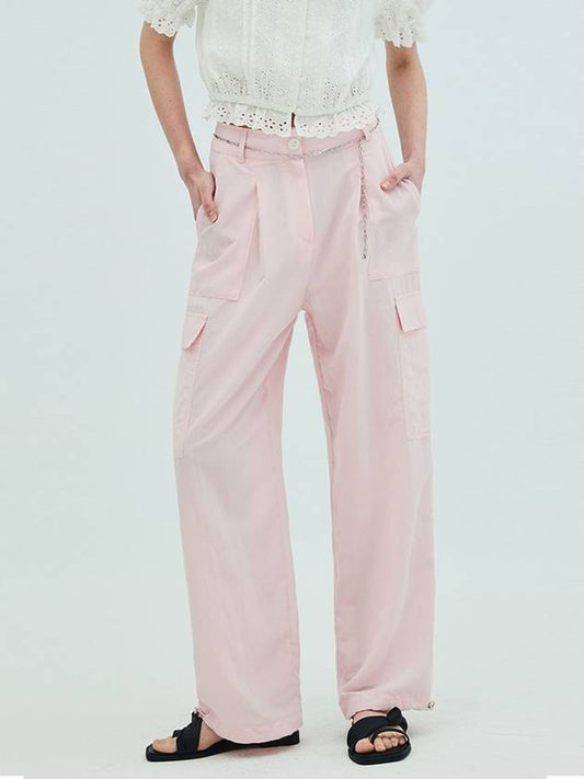 Wide Leg Stitch Cargo PantsPink - OPENING SUNSHINE - BALAAN 2