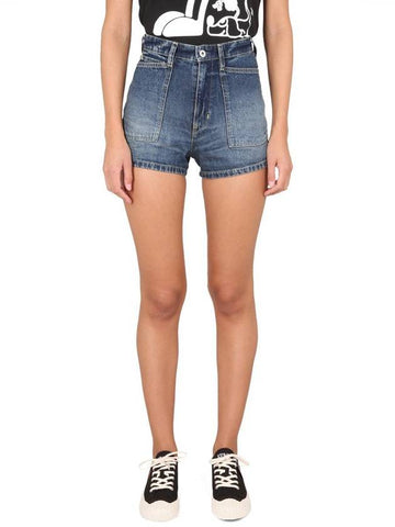 Kenzo Short In Denim - KENZO - BALAAN 1