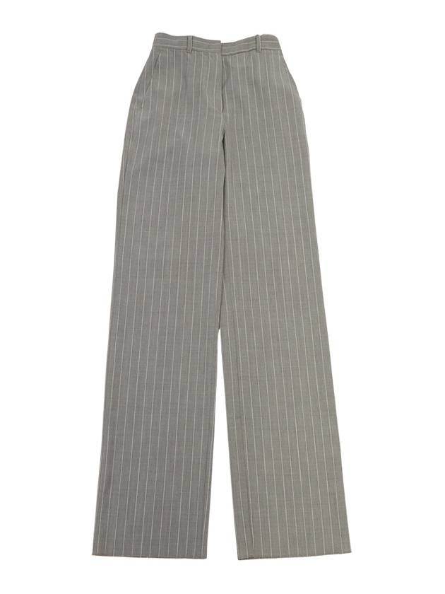 Rachino Pinstripe Wool Wide Pants Medium Gray - MAX MARA - BALAAN 2