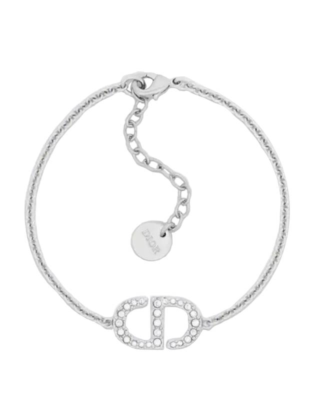 Petit CD Metal Crystal Bracelet Silver - DIOR - BALAAN 1