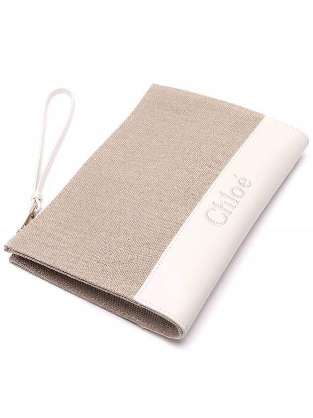 Sense Zipper Clutch Bag Beige White - CHLOE - BALAAN 6