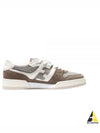 FF Logo Low-Top Sneakers Brown - FENDI - BALAAN 2