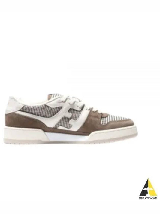 FF Logo Low-Top Sneakers Brown - FENDI - BALAAN 2