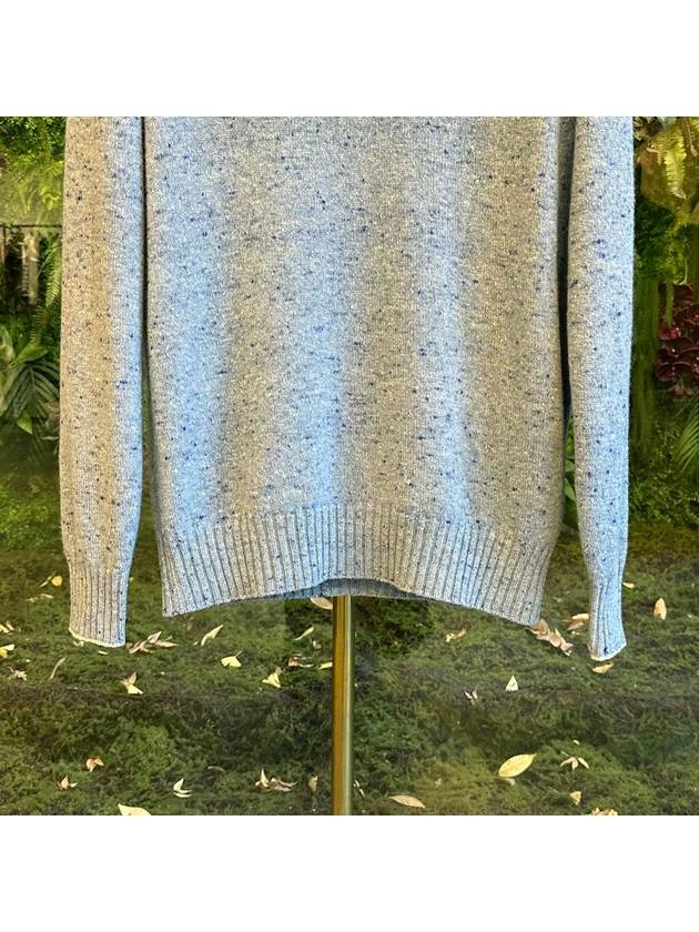 Crew Neck Knit Top Light Blue - BRUNELLO CUCINELLI - BALAAN 4