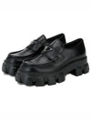 Monolith Brushed Leather Loafers Black - PRADA - BALAAN 2