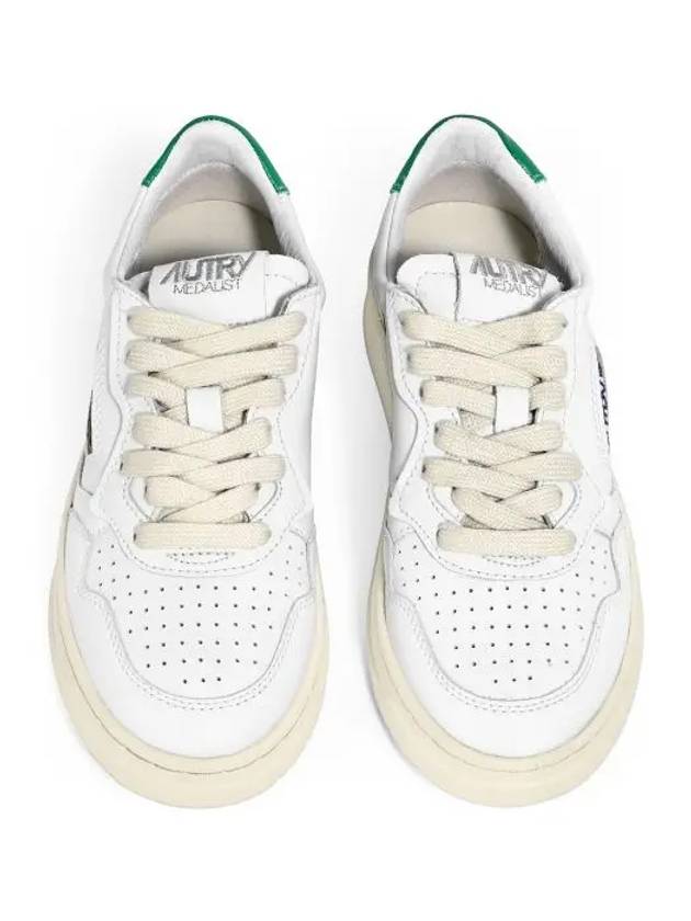 Medalist Green Tab Leather Low Top Sneakers White - AUTRY - BALAAN 4