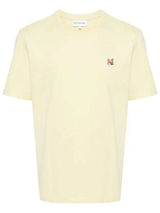 Fox Head Patch Classic Short Sleeve T-Shirt Yellow - MAISON KITSUNE - BALAAN 2