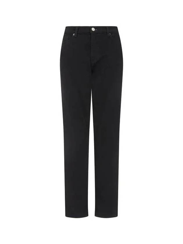 PS Women s Happy Logo Patch Straight Jeans Black 271135 - PAUL SMITH - BALAAN 1