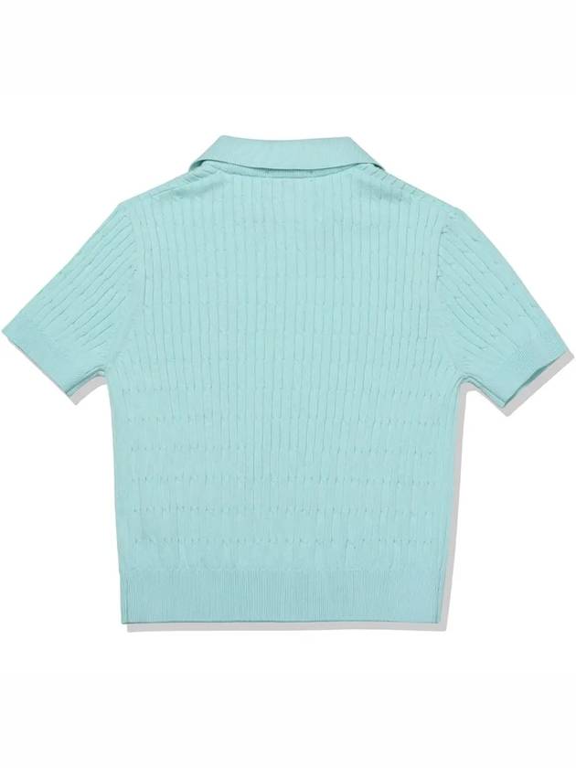 Cable Tone & Tone Logo Knit Women MINT - 20THHOLE - BALAAN 3