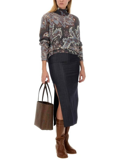 WOOL BLEND PENCIL SKIRT - ETRO - BALAAN 2