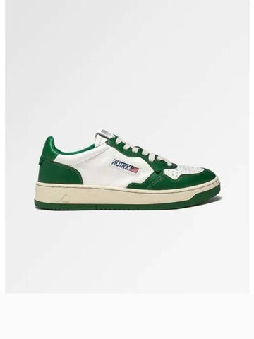 Medalist sneakers in leather white green - AUTRY - BALAAN 1