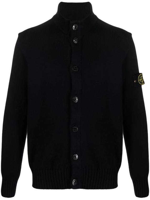 Winter Cotton Cardigan Navy - STONE ISLAND - BALAAN 1