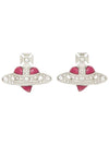 New Diamante Heart Earrings Silver - VIVIENNE WESTWOOD - BALAAN 3