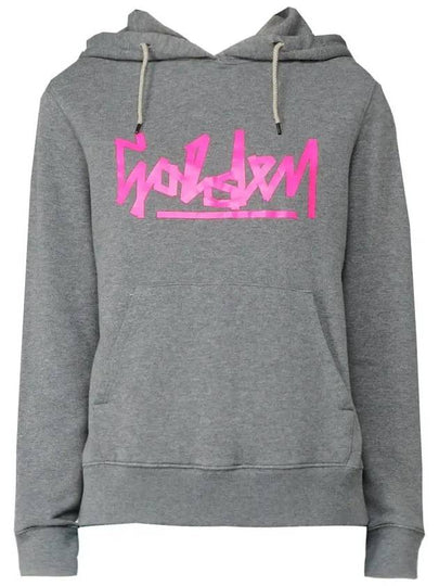 12Th Anniversary Pink Logo Hoodie Grey - GOLDEN GOOSE - BALAAN 2