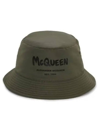 Graffiti Logo Bucket Hat Khaki - ALEXANDER MCQUEEN - BALAAN 2