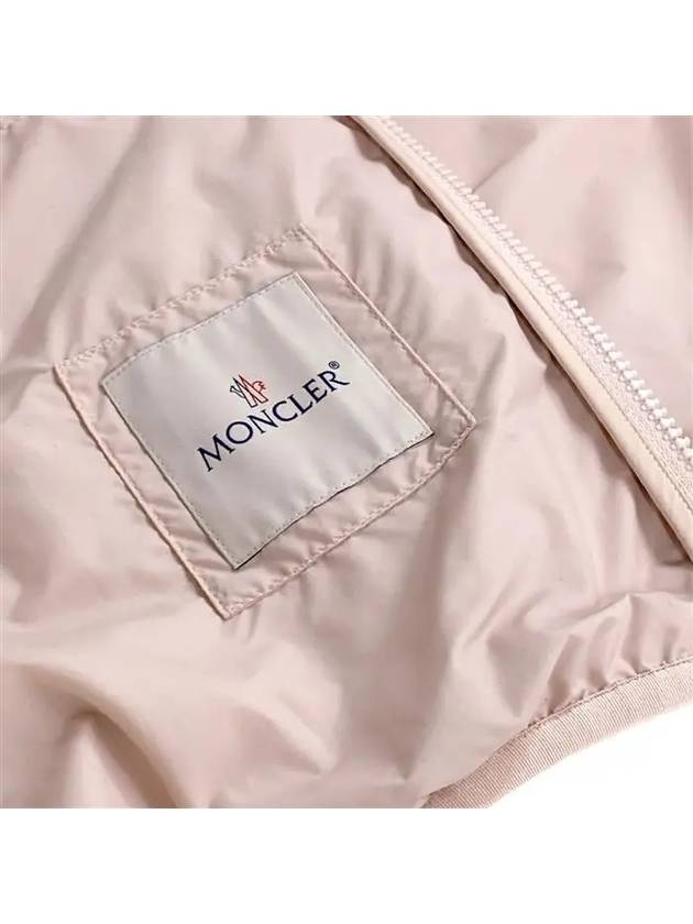 Fegeo Logo Patch Zip Up Hoodie Light Pink - MONCLER - BALAAN 11